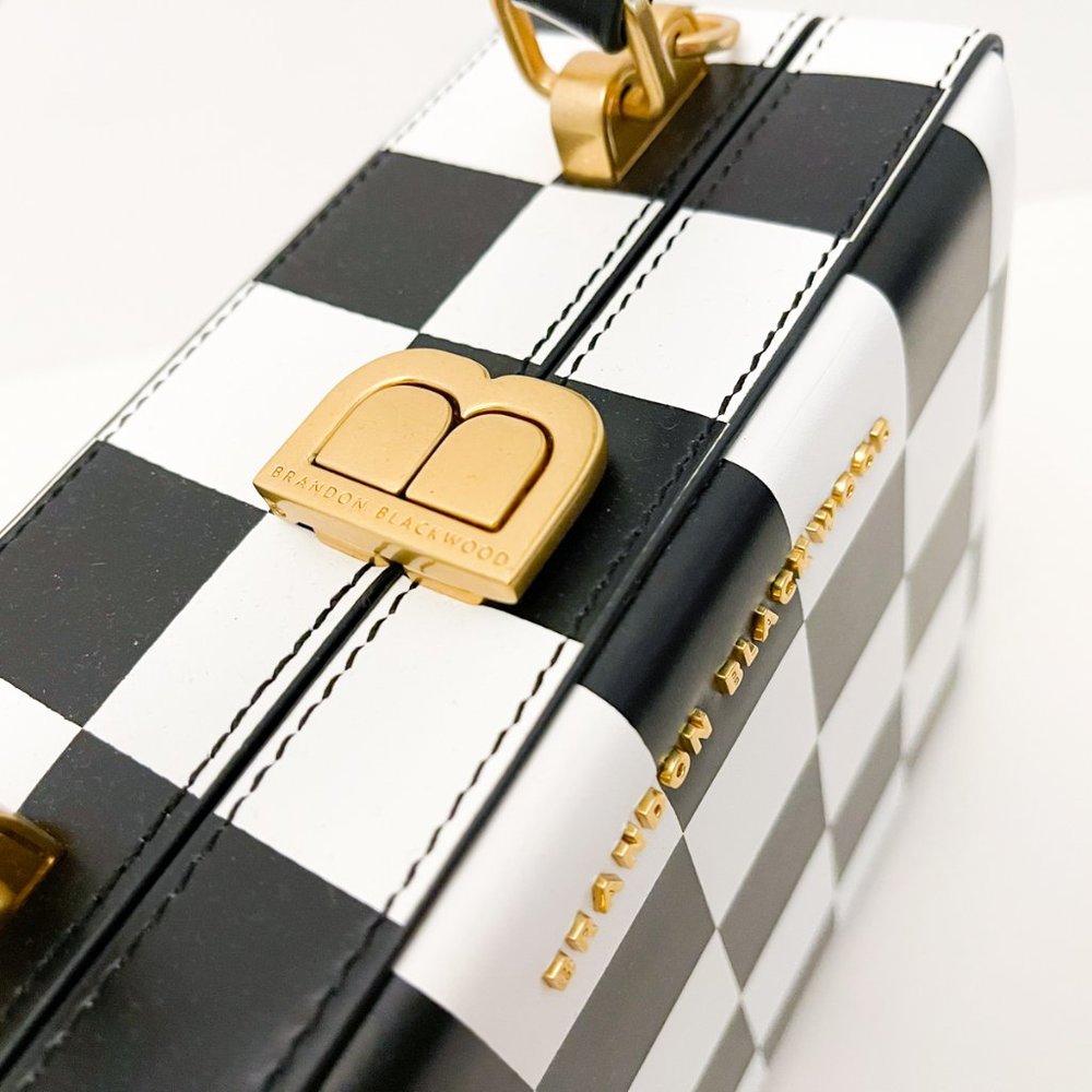 Brandon Blackwood Black and White Checkered Bag - Picture 9 of 16